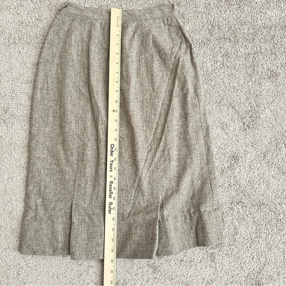 Vintage Pendleton Gray Wool Midi Lined Skirt Side Zipper – Size 12 USA Made